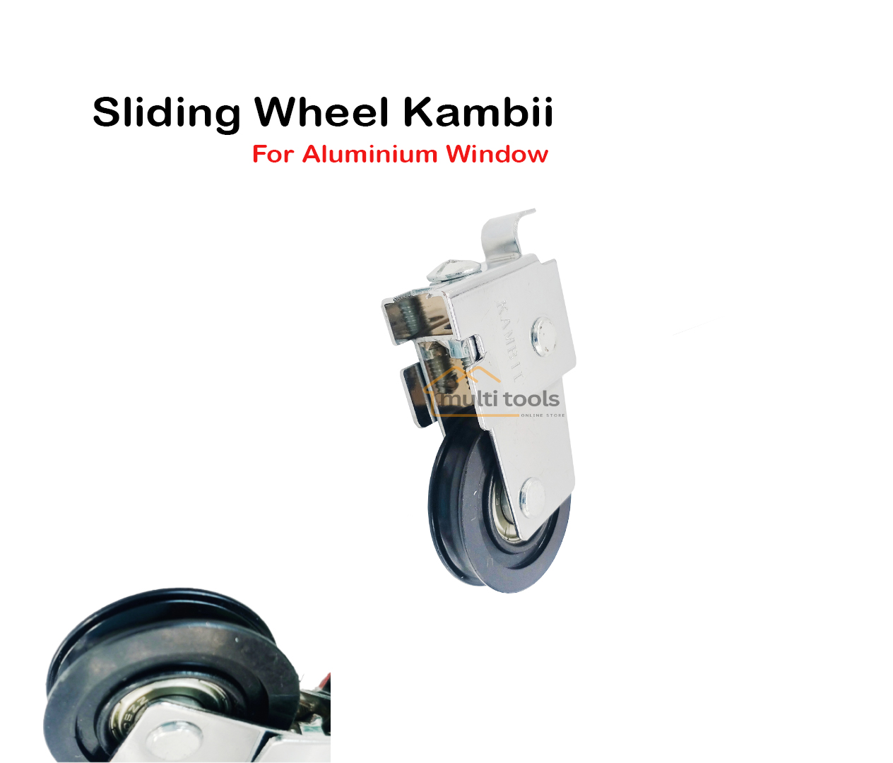 Aluminium Window Sliding Wheel (Black)